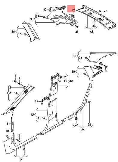 VAG AUDI A4 Avant S4 quattro RS4 8W2 8W5 8WC 8WD 8WH Užpakalinio ketvirčio apdailos laikiklis kairėje pusėje originalus 8W9868953DT4
