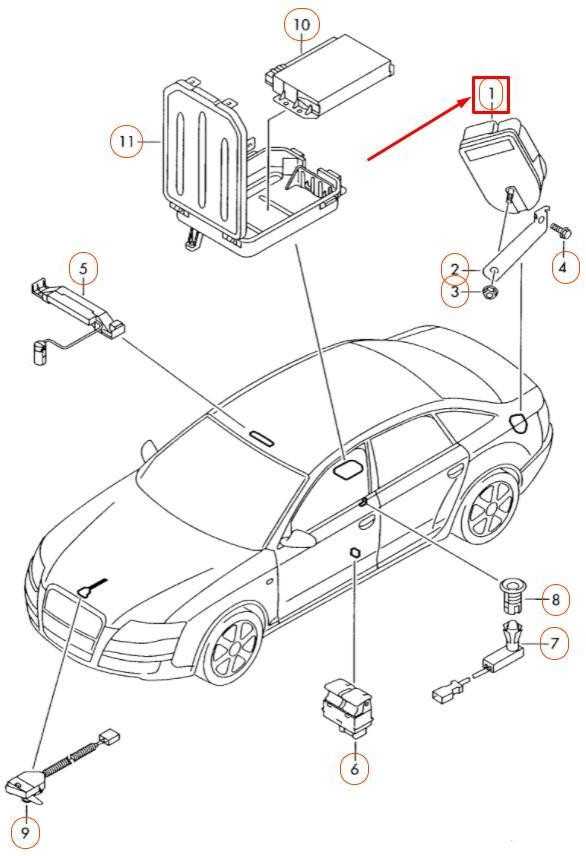VAG AUDI A4 B7 Signalizacijos sirena originali 8L0951605A