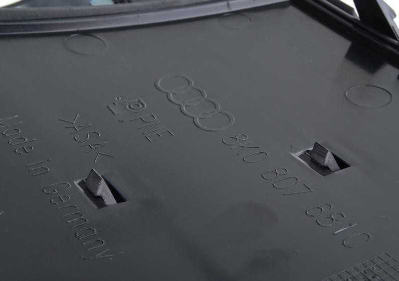 VAG Audi A4 B8 08-12 priekinis bamperis Satin Juodas rūko grotelės kairės pusės originalios 8K0807681CZDE