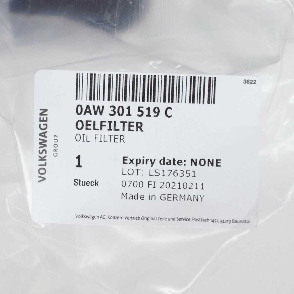 VAG AUDI A4 B8 Alyvos filtras 0AW301519C NAUJAS ORIGINALUS