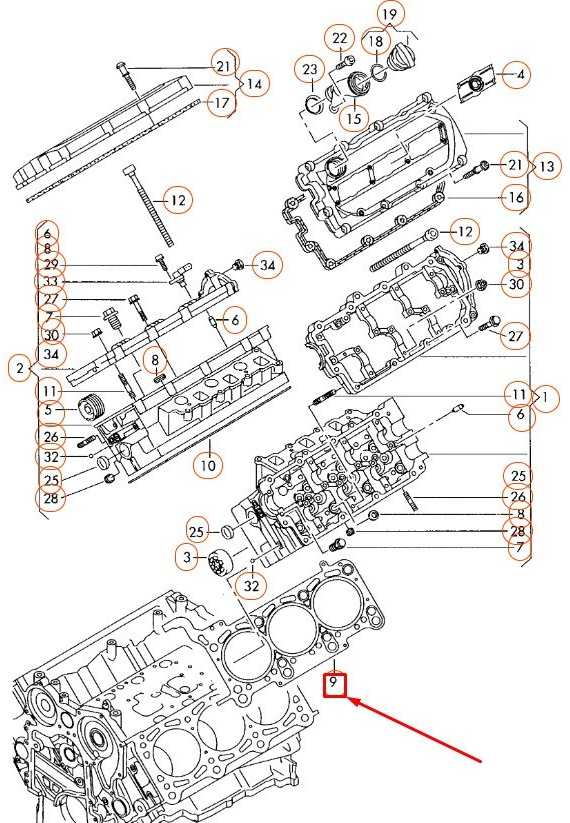 VAG AUDI A4 B8 cilindrų galvutės tarpinė metalinė 059103383CQ originali