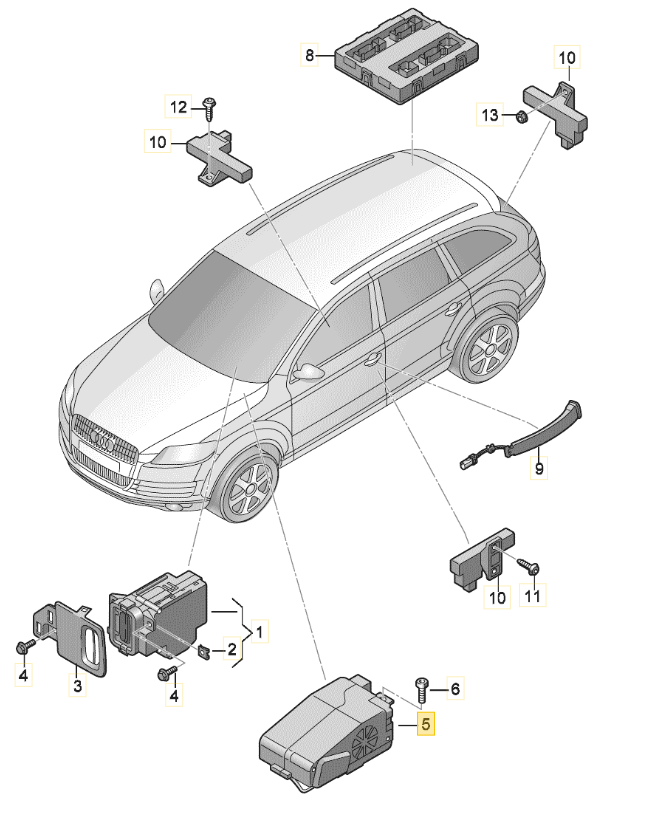 VAG AUDI A4 B8 elektroninis vairo kolonėlės užrakto valdymo blokas originalus 8K0905852E