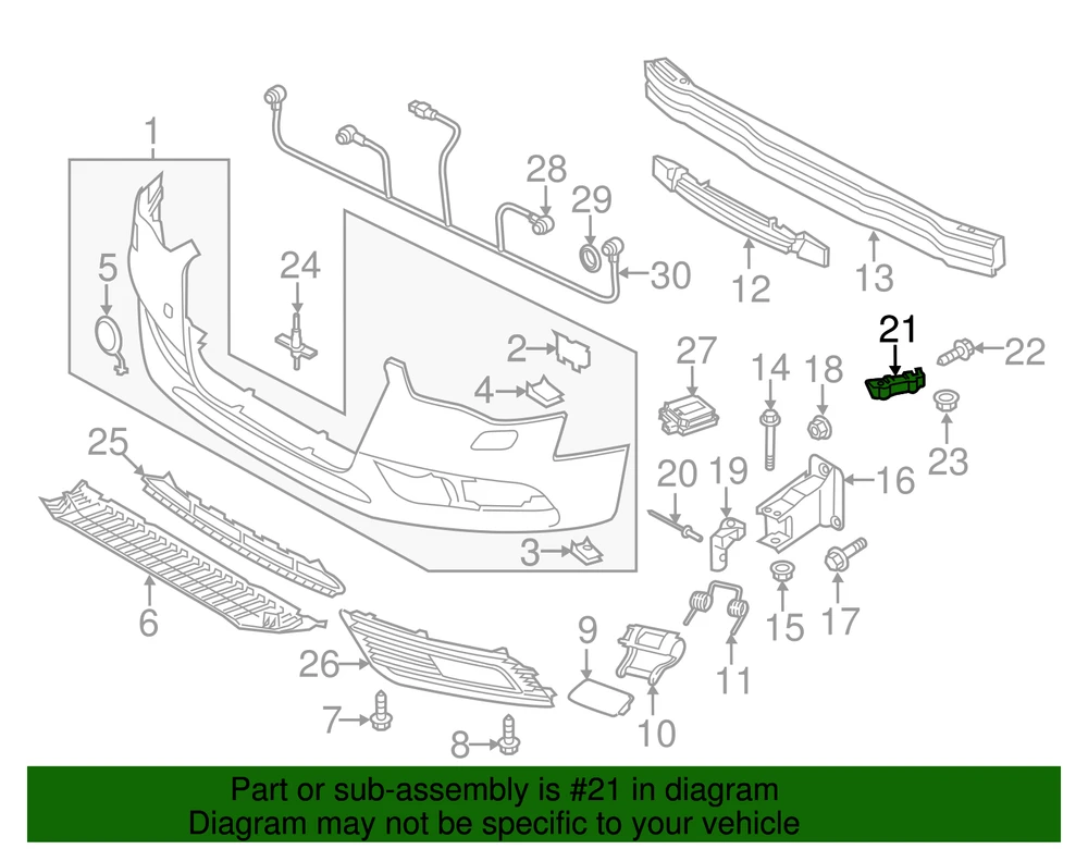 VAG Audi A4 B8 FL OS dešiniojo bamperio kreipiančioji tvirtinimo atrama originalus 8K0807284H