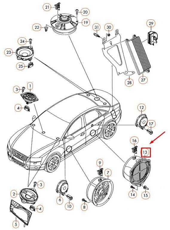 VAG AUDI A4 B8 galinių durelių vidutinio dažnio žemų dažnių garsiakalbis originalus 8K0035411A