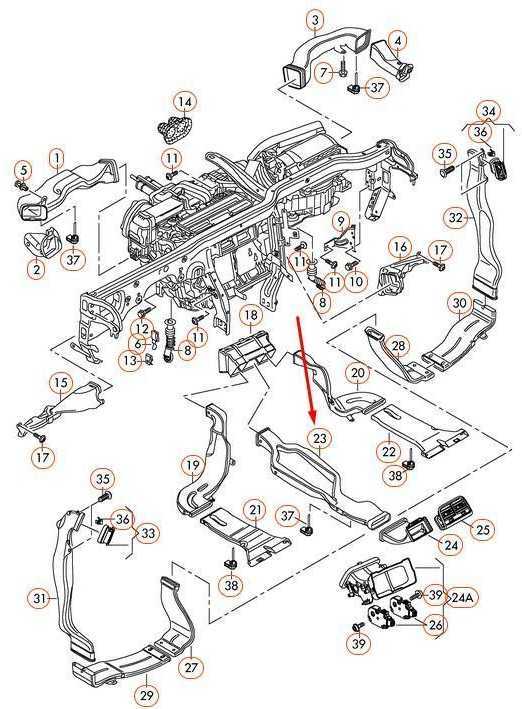 VAG AUDI A4 B8 Instrumentų skydelio oro kanalas 8K0857039 NAUJAS ORIGINALUS