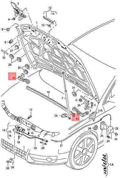 VAG Audi A4 B8 OS dešinysis po variklio dangčiu esantis sandariklis 8K0823722H originalus