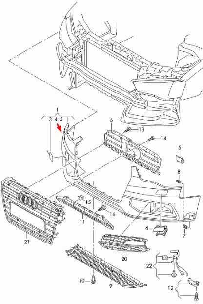 VAG Audi A4 B8 Priekinis buferis 8K0807065FGRU 8K0807065F GRU NAUJAS ORIGINALUS