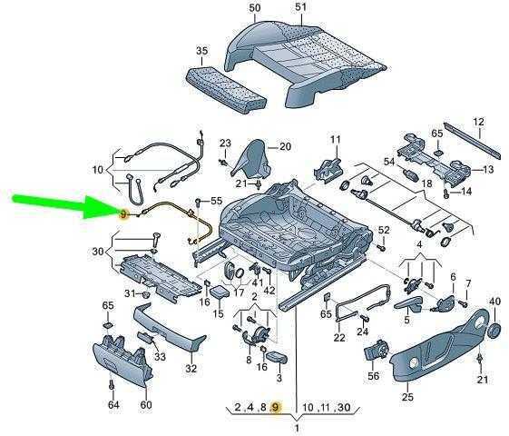 VAG AUDI A4 B8 priekinių sėdynių priekinės dalies reguliavimo ir reguliavimo trosas 8K0881271 Originalus