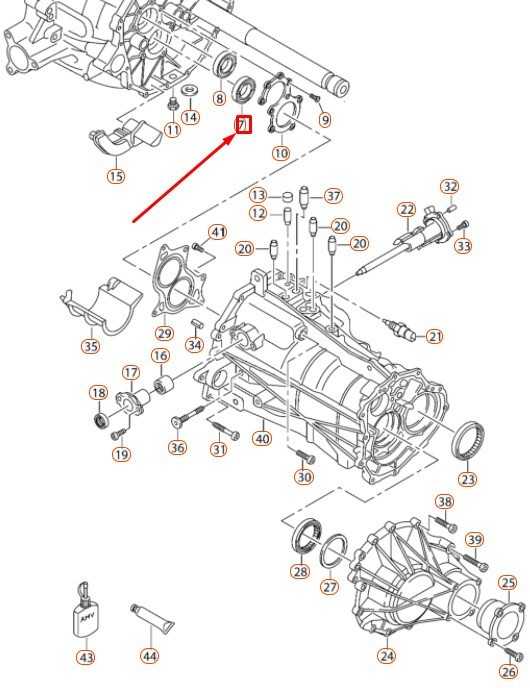 VAG AUDI A4 B8 Rankinės transmisijos išėjimo guolis 0B4311965A Originalus