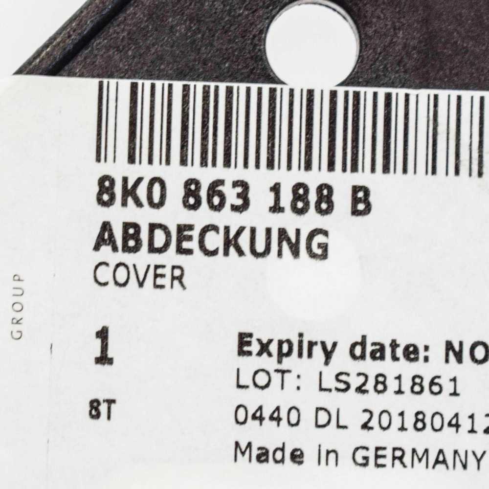 VAG AUDI A4 B8 Triukšmo Izoliacija Priekinis Dangtis 8K0863188B 2012 NAUJAS ORIGINALUS