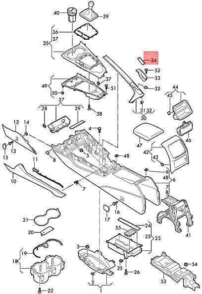 VAG AUDI A4 B9 Centrinės konsolės daiktadėžės įdėklas RHD originalus 8W28633014PK
