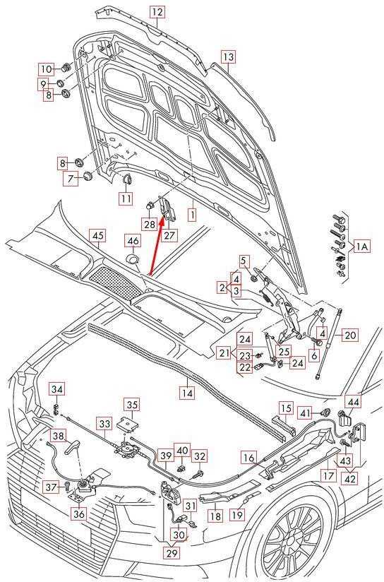 VAG AUDI A4 B9 Dešinysis variklio dangčio užraktas 8W0823186E NAUJAS ORIGINALUS