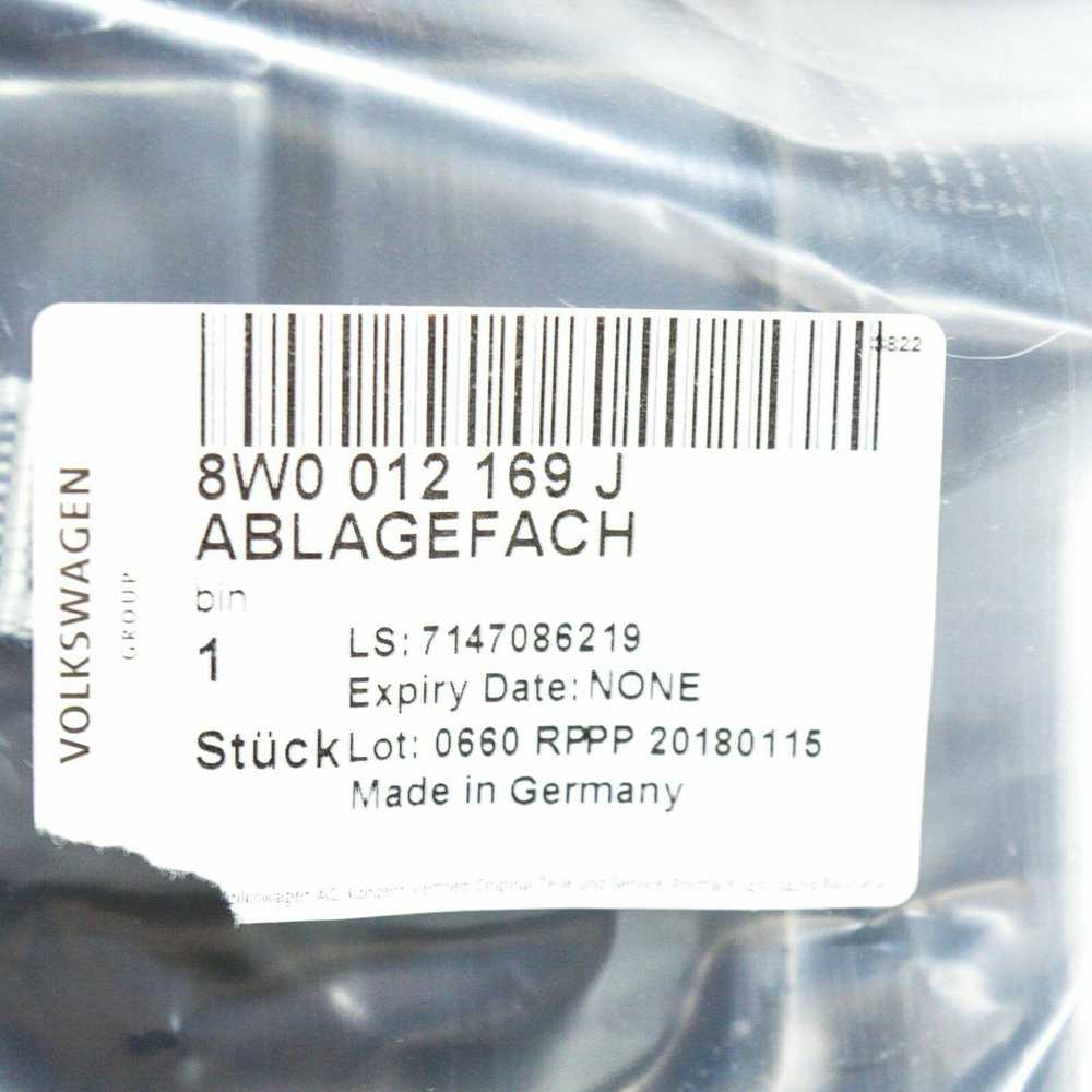 VAG AUDI A4 B9 Galinės bagažinės grindų saugojimo skyrius 8W0012169J NAUJAS ORIGINALUS