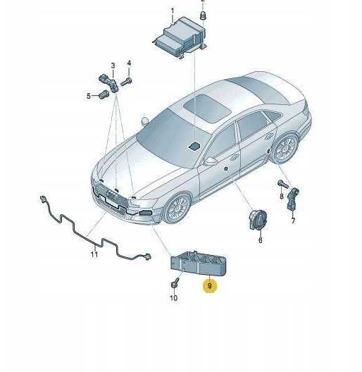 VAG AUDI A4 B9 pėsčiųjų apsaugos kronšteinas originalus 8W0959193A