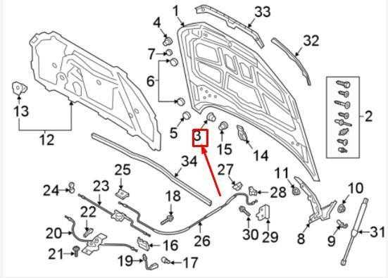 VAG AUDI A4 B9 variklio gaubto stabdymo buferis originalus 8P0823433B