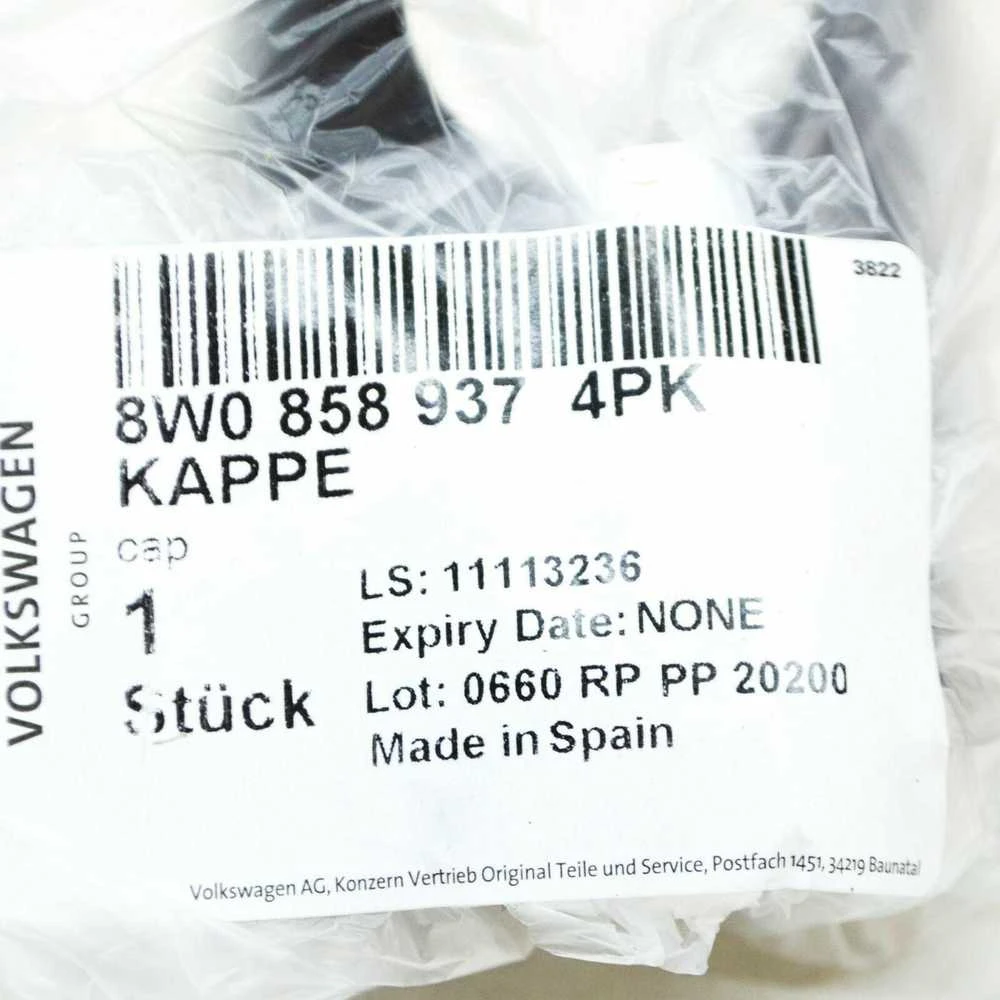 VAG AUDI A4 B9 vidinis galinio vaizdo veidrodėlis, apatinė apdailos detalė, originali 8W08589374PK