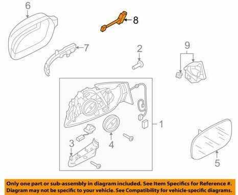 VAG AUDI A4 įspėjamasis ekranas, skirtas pagalbinei juostos keitimo įrangai, originalus 8F1949146