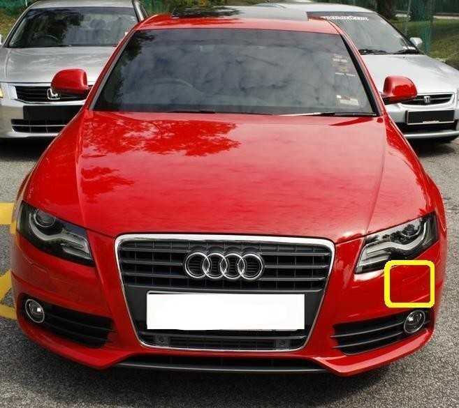 VAG AUDI A4 S-Line 07-12 N/S kairiojo priekinio žibinto ploviklio dangtelis originalus 8K0955275A