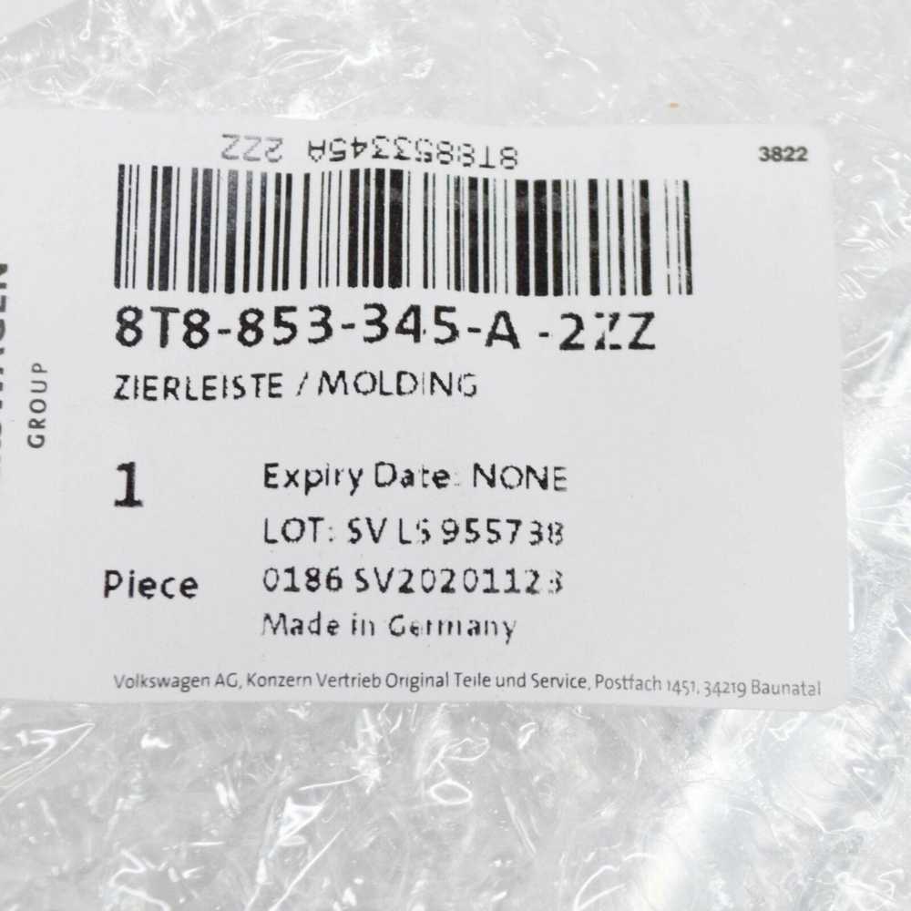 VAG AUDI A5 8T Galinis Kairysis Ketvirtas Langas Apdaila 8T8853345A2ZZ NAUJA ORIGINALI