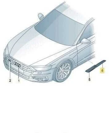 VAG AUDI A5 Priekinių durų S linijos apdailos juostelė dešinėje O/S 8W6071807D originali