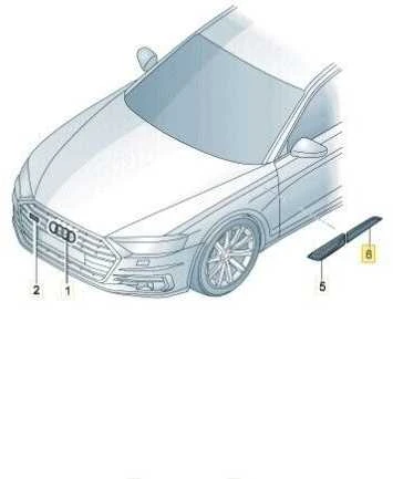 VAG AUDI A5 Priekinių durų S linijos apdailos juostelė dešinėje O/S 8W6071807D originali