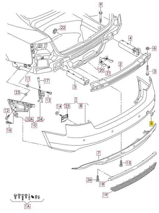 VAG Audi A5 S5 08-11 Galinio bamperio vilkimo kablio ausies dangtelis originalus 8T0807441GRU