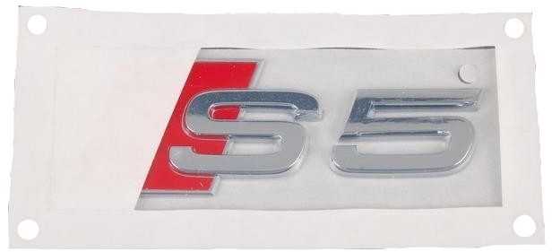 VAG AUDI A5 S5 2008-2016 Chromuotas S5 galinis bagažinės emblema originalus 8T08537352ZZ