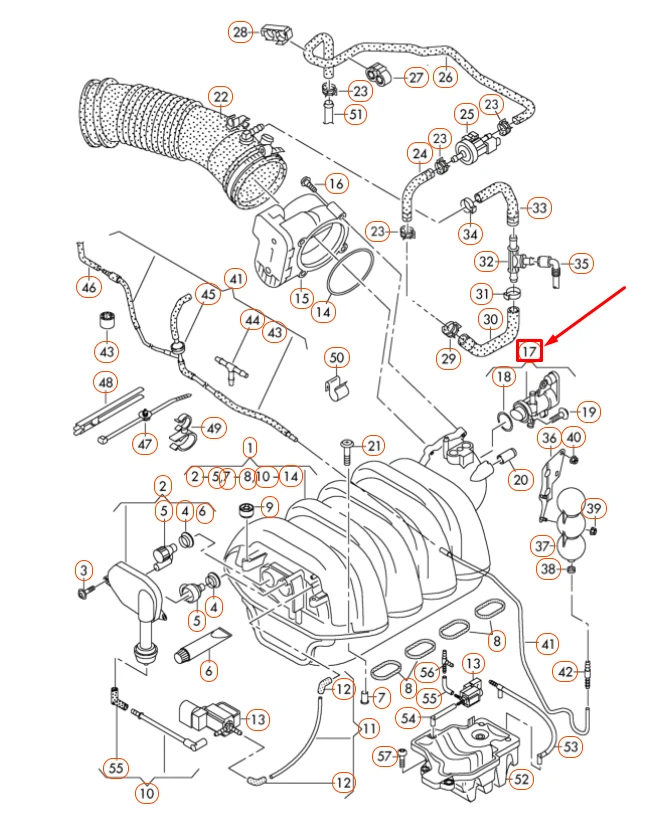 VAG AUDI A5 S5 Coupe Sportback A6 Avant S6 quattro adapteris originalus 079133424S