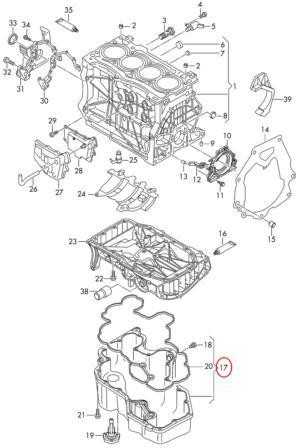 VAG Audi A5 variklio alyvos rezervuaro talpa originali 04E103600D