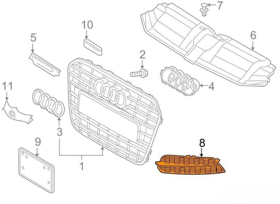 VAG AUDI A6 15-17 Priekinio bamperio apatinė O/S dešinioji rūko grotelė originali 4G0807648BBMT