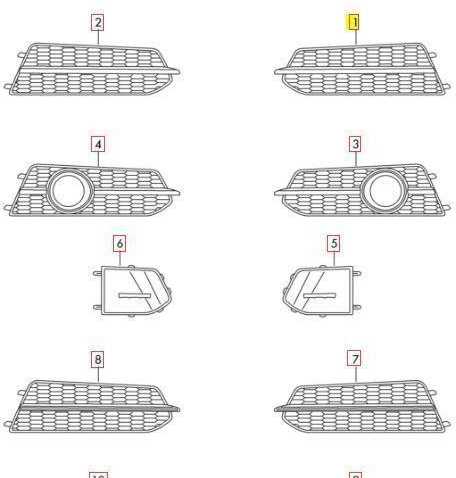 VAG Audi A6 2015-18 S-Line priekinio bamperio šoninės grotelės kairėje pusėje su liejimo detalėmis Originalus 4G0807647B9B9