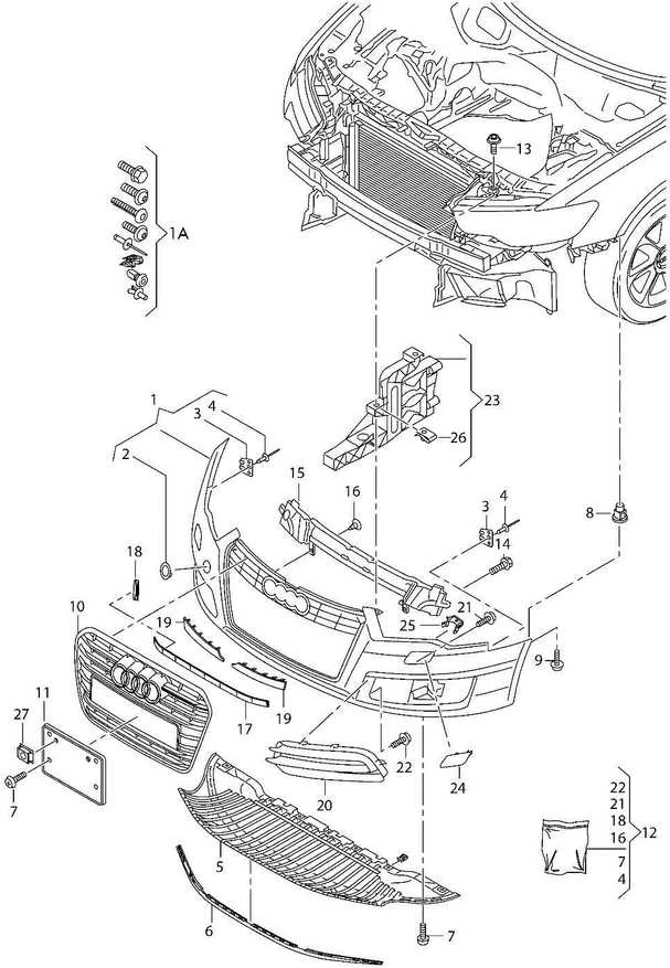 VAG Audi A6 S Line Quattro Priekinio buferio traukimo kablio dangtelis gruntinis originalus 4G0807241A