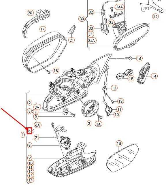 VAG AUDI A6 4G C7 Priekinio Kairio Veidrodžio Įvairių Detalių Rinkinys 4G0898011A NAUJAS ORIGINALUS