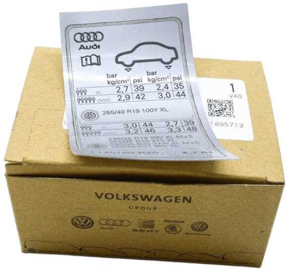 Vag Audi A6 Avant 2011 2017 Padangos Slėgio Ženklinys Originalus 4G0010502DE
