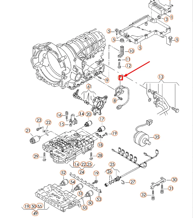 VAG AUDI A6 C5 Automatinės pavarų dėžės daugiafunkcinis jungiklis 01L919821B Originalus