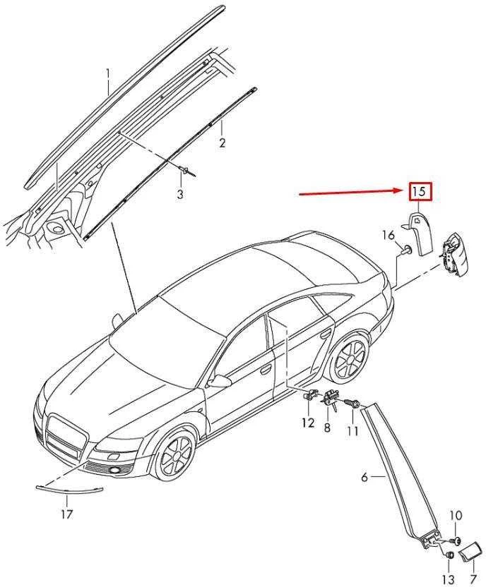 VAG AUDI A6 C6 C6 Galinės kėbulo oro juostos dangtelis originalus 4F5853267C01C