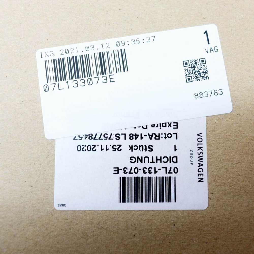 VAG AUDI A6 C6 C6 Kairės pusės įsiurbimo kolektoriaus sandariklis originalus 07L133073E
