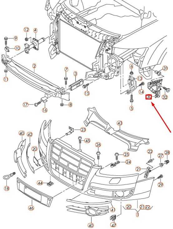 VAG AUDI A6 C6 C6 Priekinio bamperio kreipiančioji dešinioji dalis originali 4F0807228