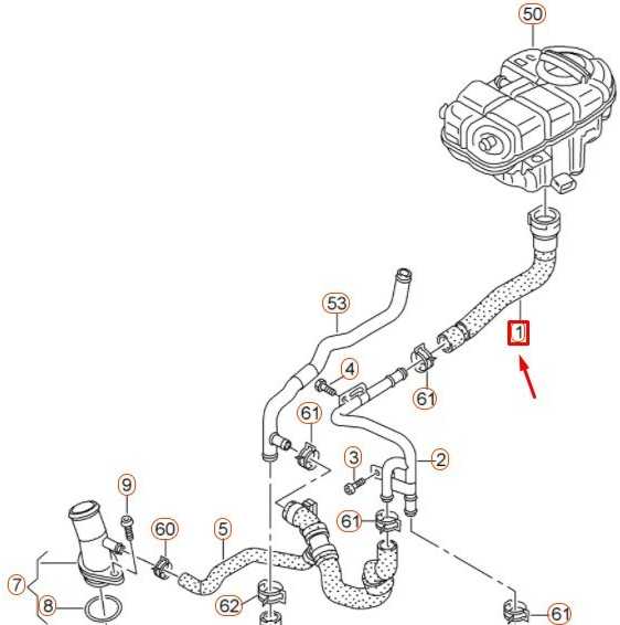 VAG AUDI A6 C7 aušinimo žarnelė, išsiplėtimo bakelis 4G0122109F Originali