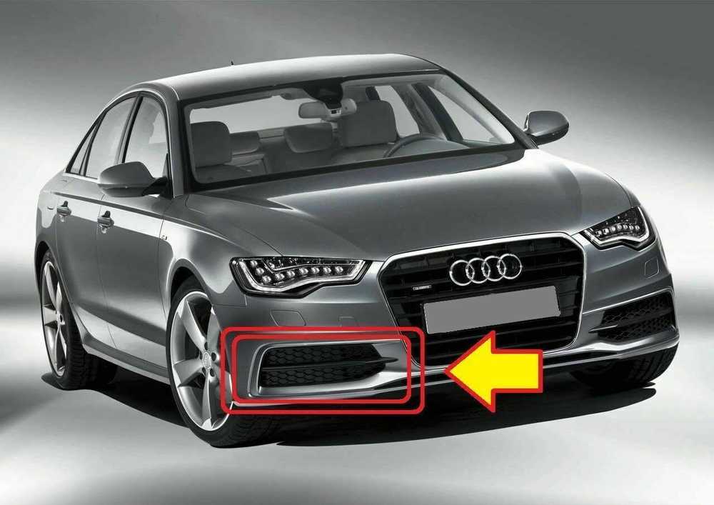 VAG Audi A6 C7 Dešiniojo rūko žibinto apvado grotelės originalios 4G0807682D9B9
