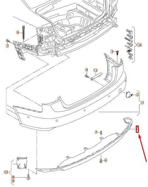 VAG AUDI A6 C7 Galinis Bamperio Apatinis Valančio Panele 4G0807521A9B9 NAUJA ORIGINALI