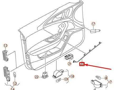 VAG AUDI A6 C7 Galinių dešiniųjų durų apdailos skydelis Šviesos pluoštas originalus 4G0919178A