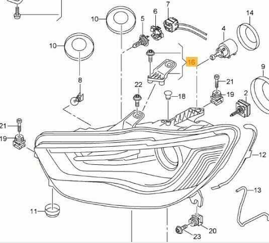 VAG AUDI A6 C7 kairiojo priekinio žibinto kronšteino remonto rinkinys originalus 4G0998121B