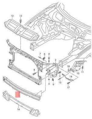 VAG Audi A6 C7 Priekinio Bamperio Smūgio Stiprinimo Juosta 4G0807113A NAUJA ORIGINALI