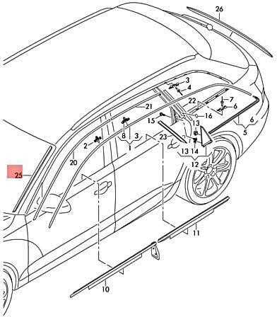 VAG AUDI A6 C7 Priekinis priekinis stiklas kairėje Vandens deflektorius Originalus 4G0854327B01C