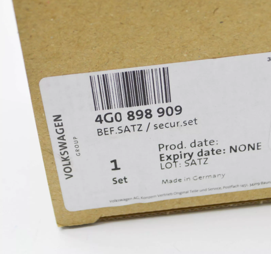 VAG AUDI A6 C7 Šoninės juostos tvirtinimo detalių klipų rinkinys Originalus 4G0898909
