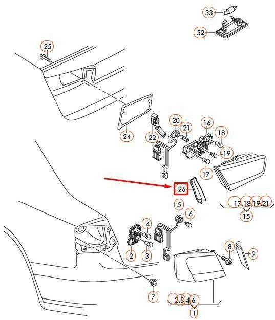 VAG Audi A6 kairės pusės galinio žibinto apdaila Originalus 4G5945255