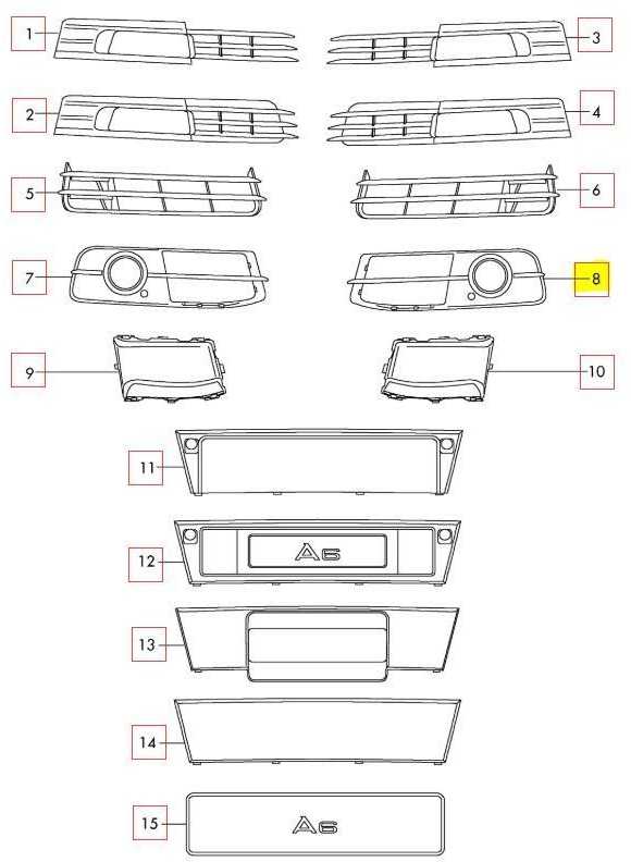 VAG AUDI A6 Oro kreipiančiosios grotelės kairės pusės originalios 4F0807681Q3FZ