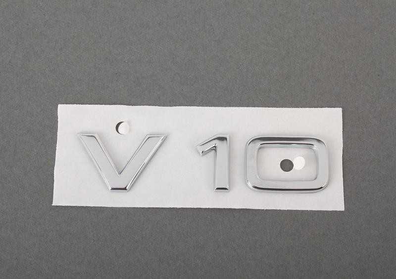 VAG AUDI A6 S6 C6 A8 D3 RS6 R8 2004- Chromuota emblema V10 originali 4E0853601A2ZZ