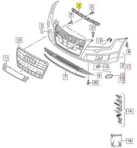 VAG Audi A7 (11-14) Priekinis bamperis centrinis apatinis groteles originalus 4G88076839B9